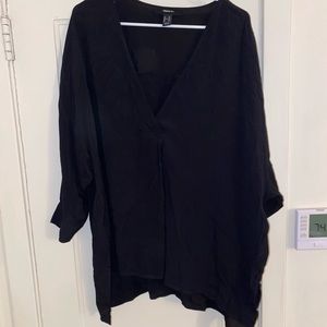 Black high low blouse